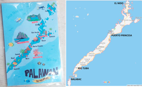 Mapa Palawan Balabac